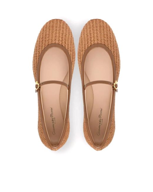 Gianvito Rossi Brown Ballerinas