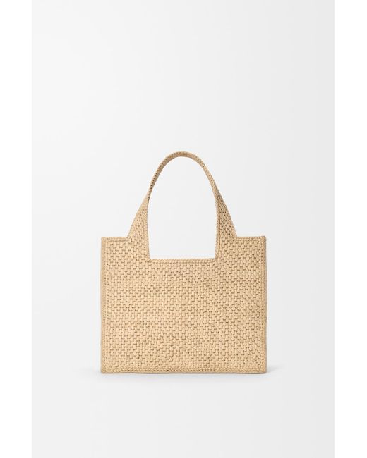 Loewe Green Font Embroidered Open Top Bag