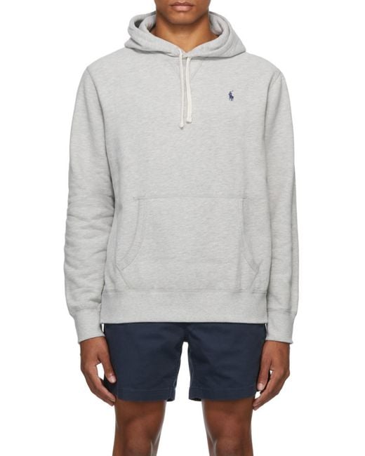 Polo Ralph Lauren White The Rl Fleece Hoodie for men