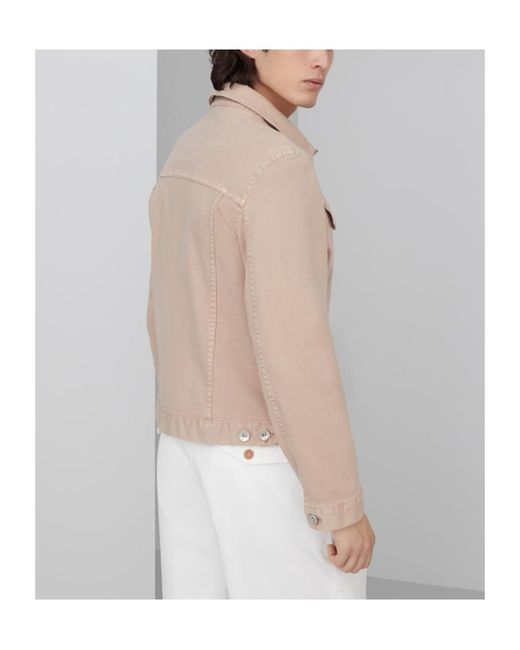 Brunello Cucinelli Natural Buttoned Slim-Fit Denim Jacket for men