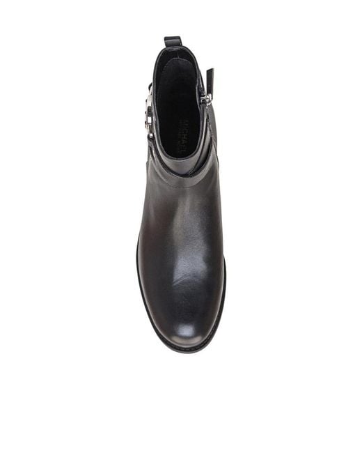 MICHAEL Michael Kors Black Rory Logo-Plaque Boots
