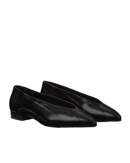 Loro Piana Black Rebecca Ballet Flat