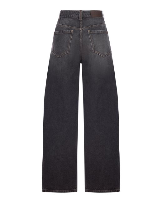 Brunello Cucinelli Blue Mid-Waisted Wide-Leg Jeans