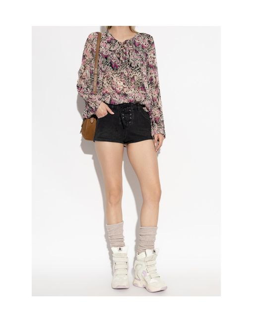 Isabel Marant Black Delma Shorts