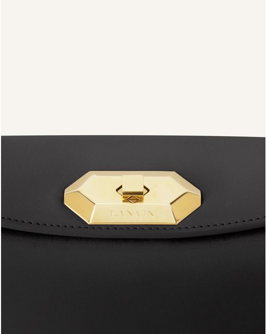Lanvin Black Compagnon Leather Shoulder Bag