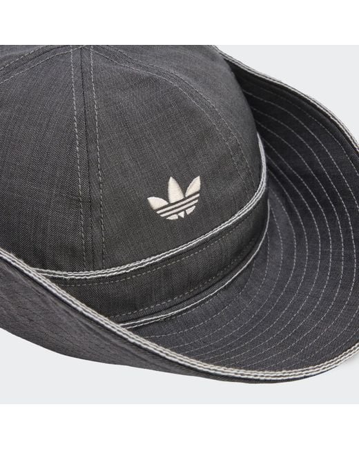 Adidas by Wales Bonner Gray Adidas X Wales Bonner Logo Embroidered Bucket Hat for men