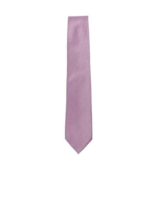 Tom Ford Purple Logo-Patch Tie for men