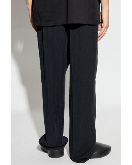 Fear Of God Black Pleated-Front Drawstring Trousers for men