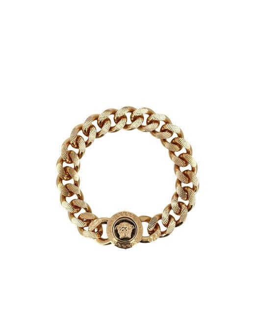 Versace Metallic Medusa Chain Bracelet for men