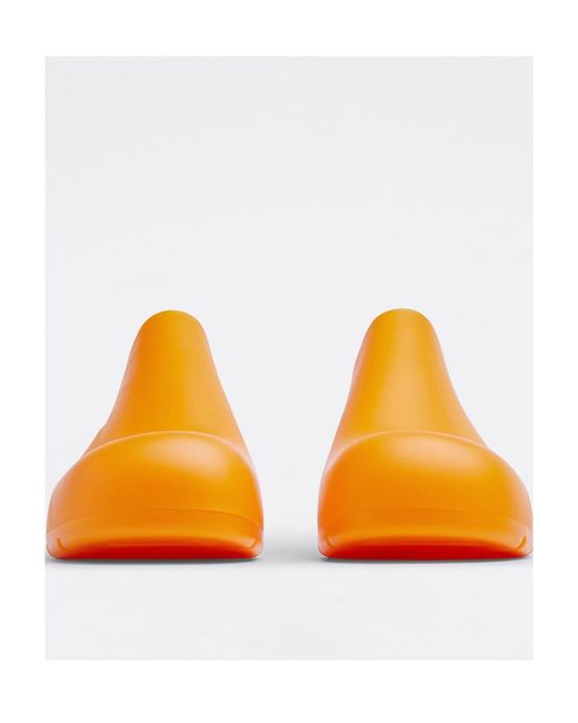 Bottega Veneta Orange Puddle Rubber Sandals