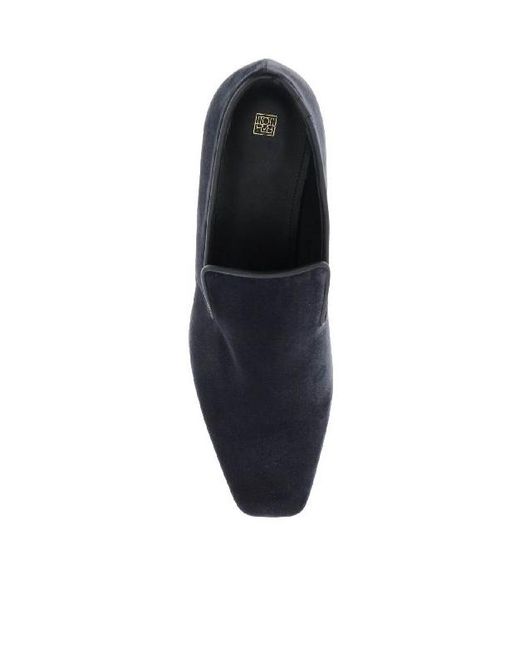 Totême  Blue The Venetian Velvet Loafers