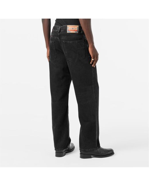 DIESEL Black Straight-Leg Jeans for men