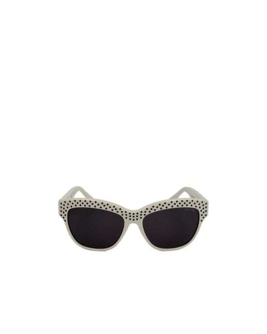 Zadig & Voltaire White Cat Eye Frame Sunglasses for men