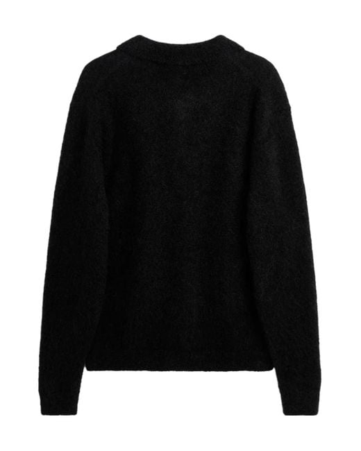 sunflower Black Polo Collar Sweater for men