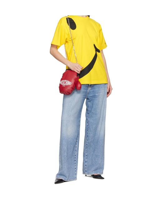 Moschino Red Boxing Gloves Chain Shoulder Bag