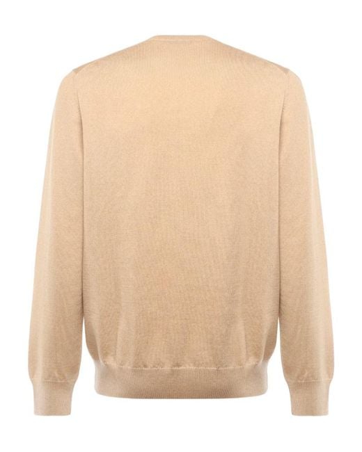 Fay Natural Round-Neck Jumper for men