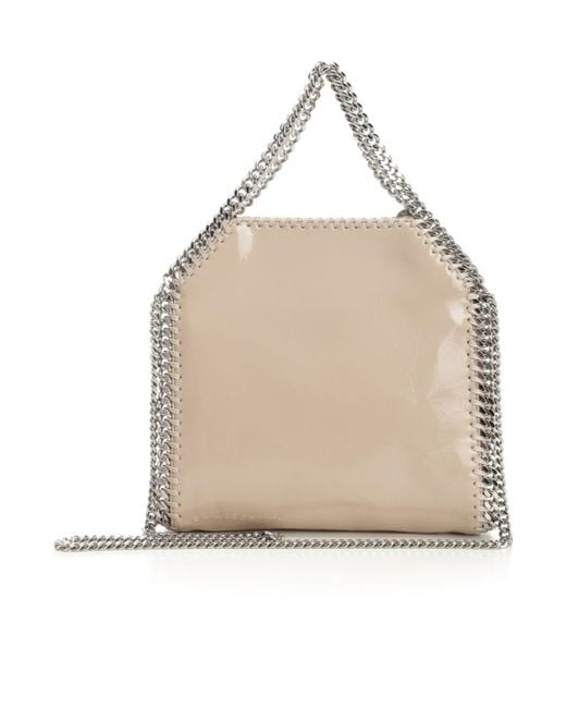 Stella McCartney Natural Mini Falabella Top Handle Bag