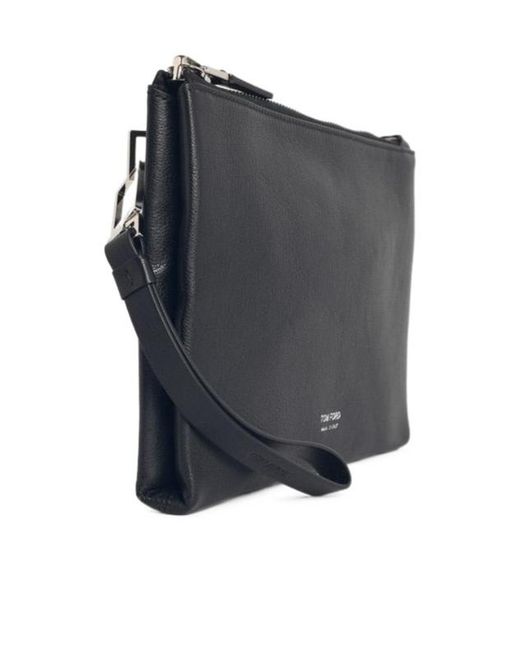 Tom Ford Black Strap-Detail Clutch Bag for men