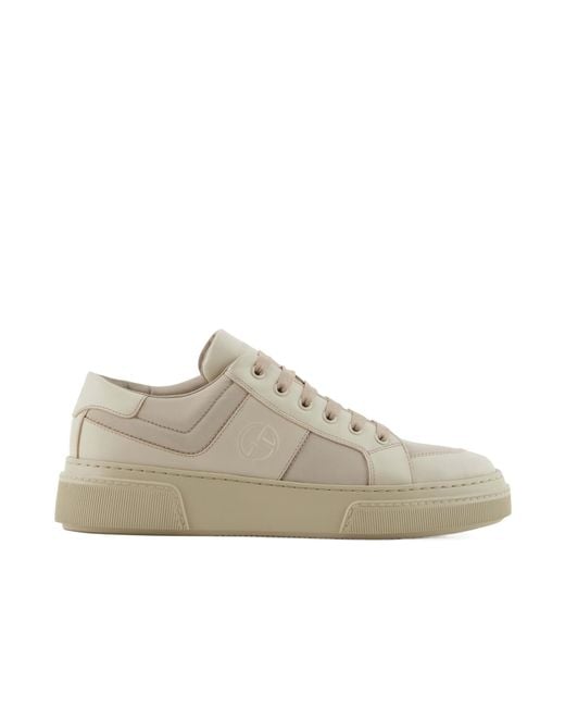 Giorgio Armani Gray Panelled Sneakers for men