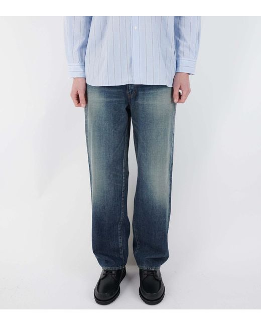 Nanamica Blue Selvedge Denim Pants for men