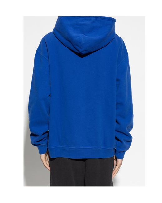 American Vintage Blue Logo Hoodie for men