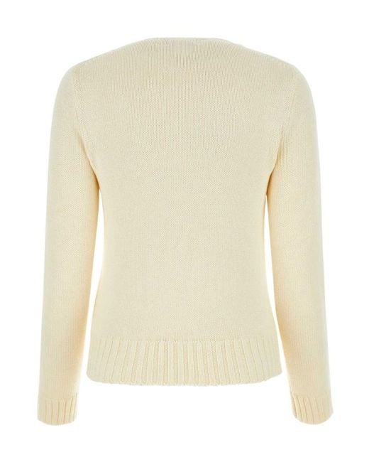 Polo Ralph Lauren White Flag Intarsia Crewneck Jumper