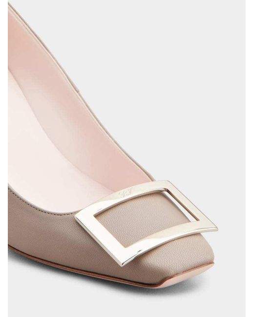Roger Vivier Natural Trompette Vivier Buckle Pumps