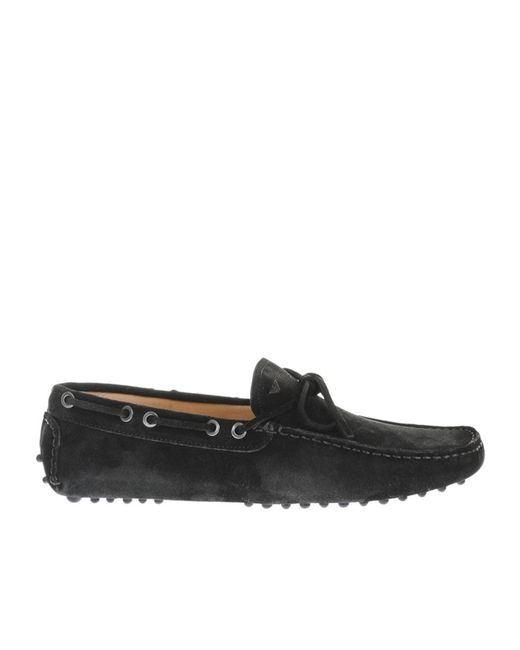 Emporio Armani Black Slip-On Casual Shoes for men