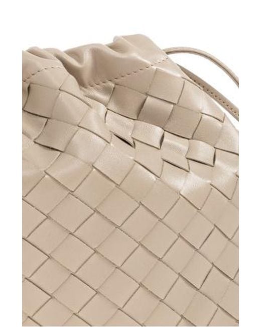 Bottega Veneta Natural Intrecciato Drawstring Shoulder Bag