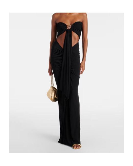 Christopher Esber Black Disconnect Stone Gown