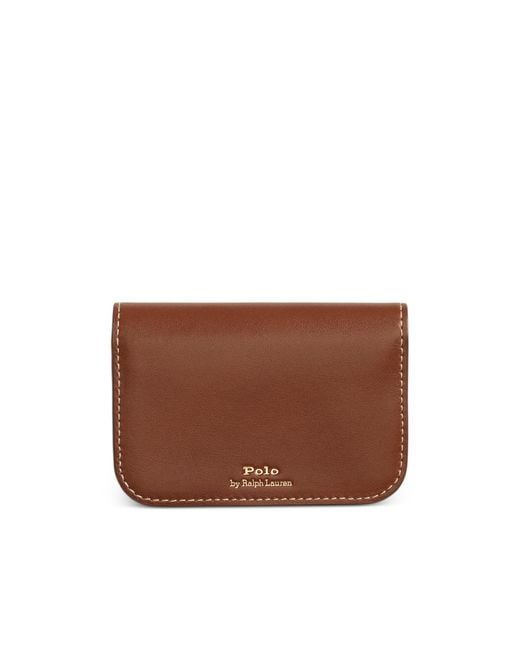 Polo Ralph Lauren Brown Fold-Over Leather Wallet for men