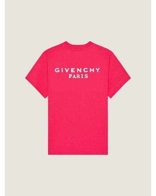 Givenchy Pink Logo Printed Crewneck T-Shirt