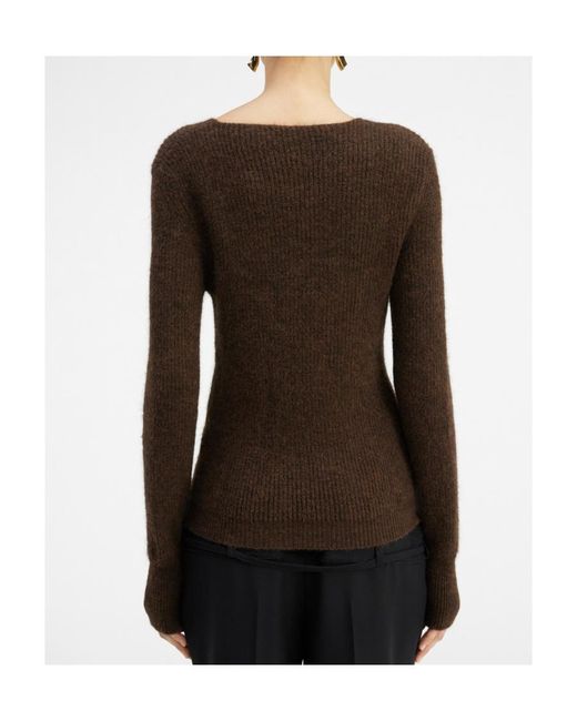 Jacquemus Brown La Pau Cut-Out Long-Sleeved Cardigan