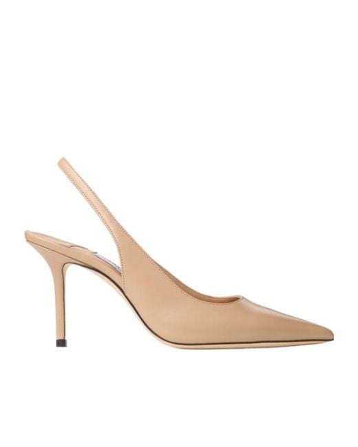 Jimmy Choo Natural Pointed-Toe High-Heeled Sandals
