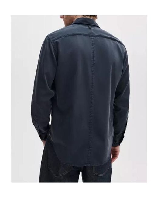 Rag & Bone Blue Long-Sleeve Pocket Shirt for men