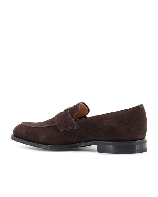 Church's Brown Penny Suede Loafers for men