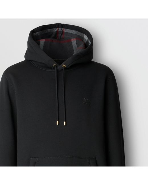 Burberry Black Logo Hooded Sweater for men