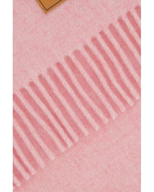 Ganni Pink Tasseled Scarf