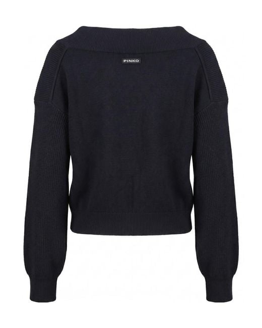 Pinko Blue V-Neck Sweater