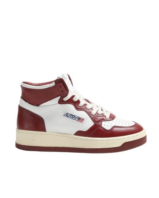 Autry Pink Medalist High-Top Sneakers