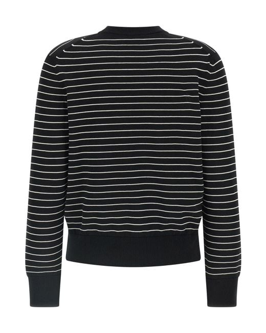 A.P.C. Black Sima Striped Knitted Sweater