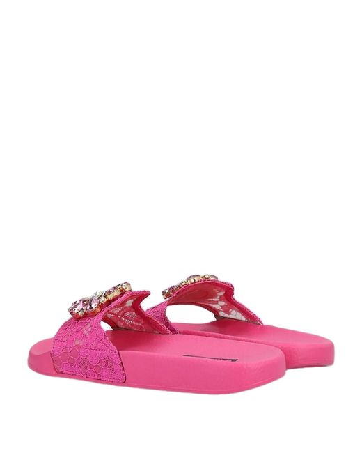 Dolce & Gabbana Pink Solid Color Sandals