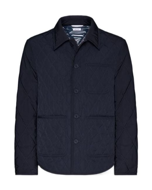 Thom Browne Blue Quilted Padded Jacket for men