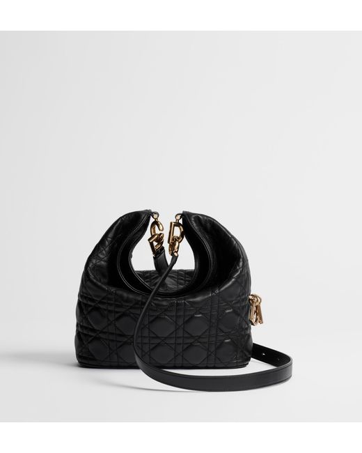 Dior Black Small Toujours Hobo Bag
