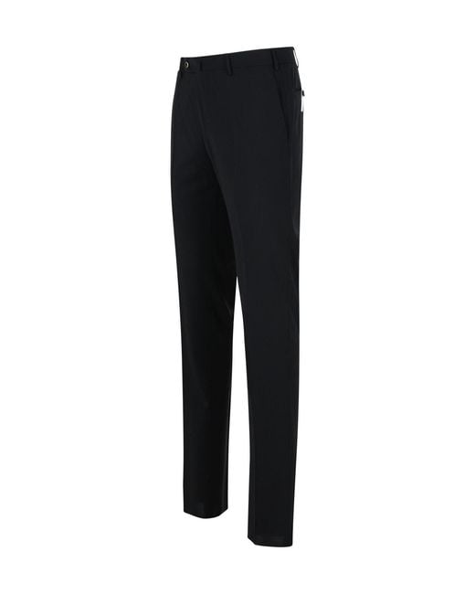 PT01 Black Pt Torino Slim Fit Wool Pants for men