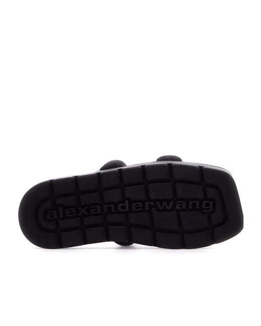 Alexander Wang Black Jay Square Toe Denim Sandals