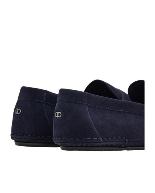Ferragamo Blue Suede Loafer for men
