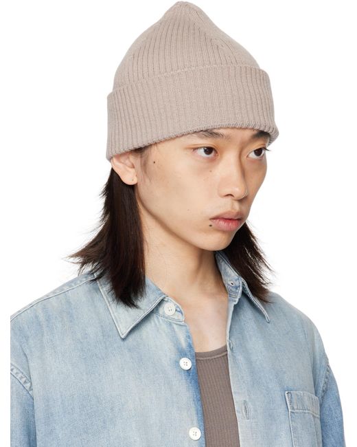 Our Legacy Gray Knit Hat for men