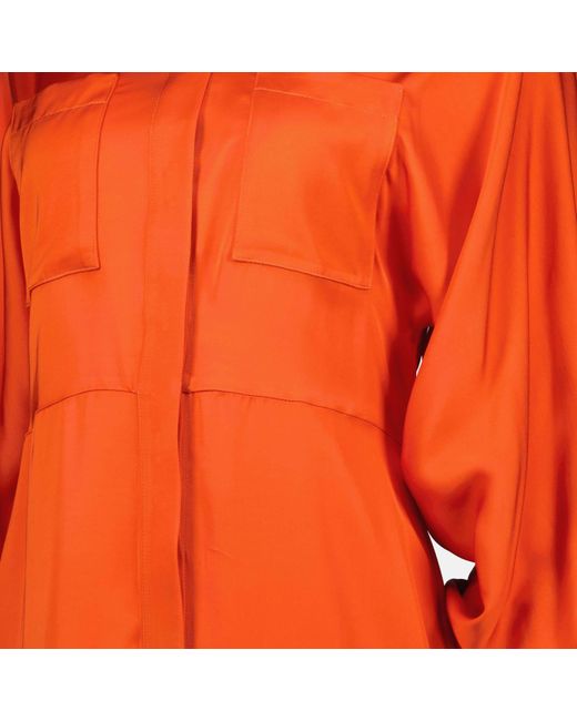 IRO Orange Ursana Long Shirt Dress