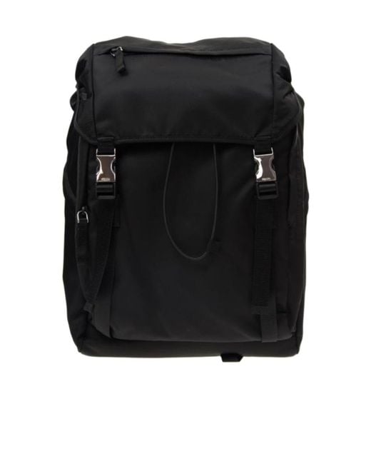 Prada Black Logo Details Backpack for men